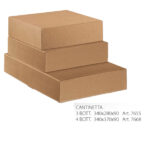Scatola in cartone Onda avana - fino a 4 bottiglie - 34 x 37 x 9cm - Scotton