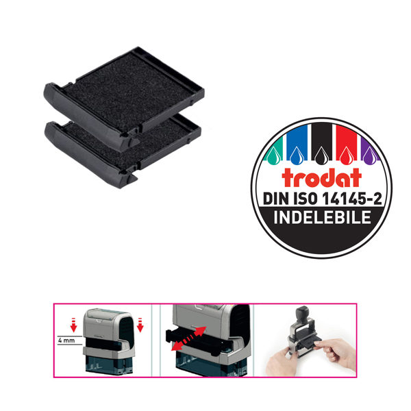 MD_56538 Tampone di ricambio 6/9430 - nero - Trodat - conf. 2 pezzi - immagine 1