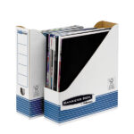 Portariviste Bankers Box System - 7,8 x 31,1 x 25,8 cm - bianco/blu - Fellowes