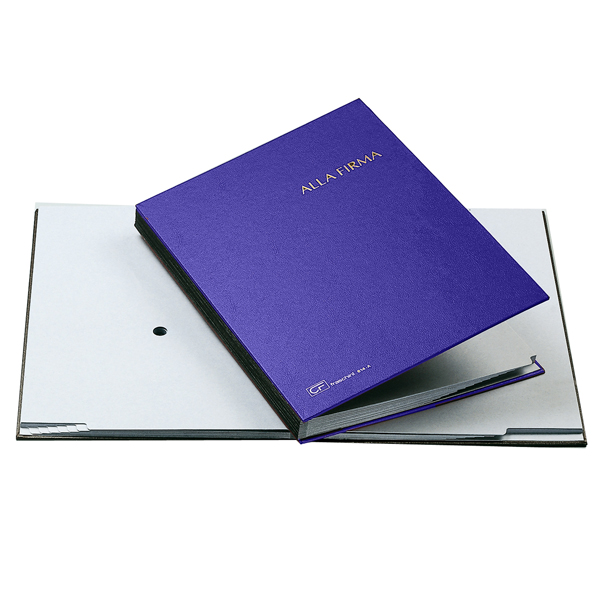 MD_56598 Libro firma - 14 intercalari - 24x34 cm - blu - Fraschini - immagine 1
