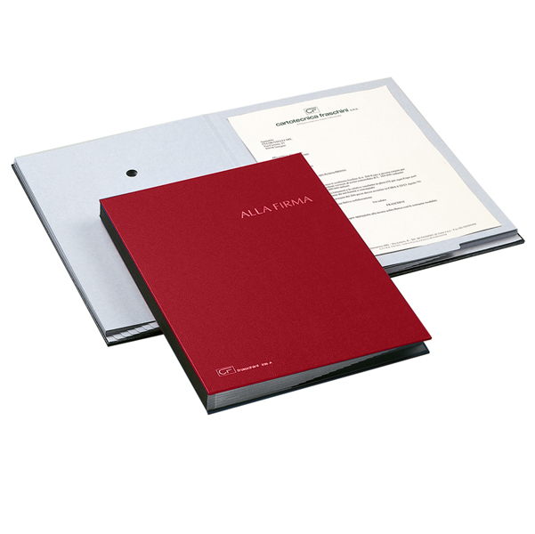 MD_56602 Libro firma - 18 intercalari - 24x34 cm - rosso - Fraschini - immagine 1