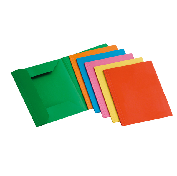 MD_56624 Cartelline 3 lembi - 200 gr - 25x33 cm - mix 6 colori - Brefiocart - conf. 12 pezzi - immagine 1