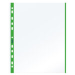 Buste forate con banda colorata - Linear - buccia - 21 x 29,7 cm - verde - Favorit - conf. 10 pezzi