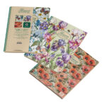 Maxiquaderno Nature Flowers - spiralato - 225 x 297mm - 4 fori - microperforato - 80 gr - 120 fogli - 5mm - Pigna