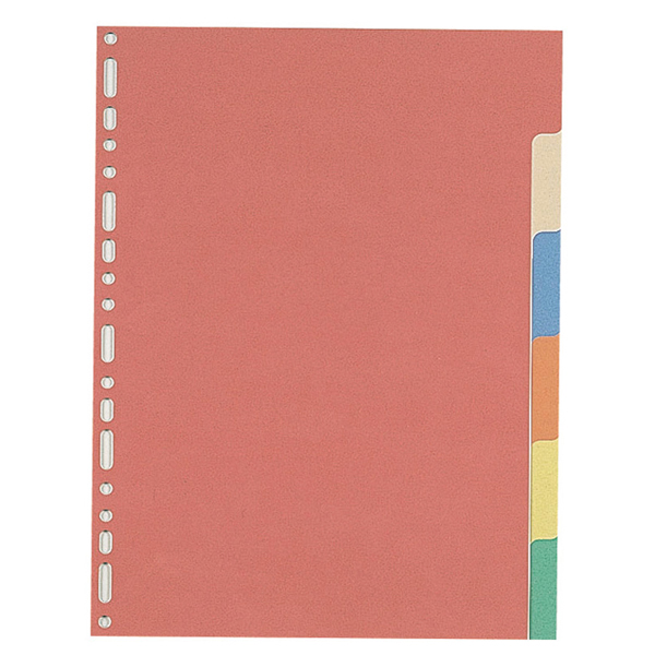 MD_56711 Separatore - 6 tacche - cartoncino colorato 240 gr - 21x29,7 cm - multicolore - Favorit - immagine 1