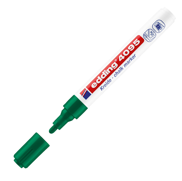 MD_56807 Marcatore a gesso liquido 4095 - punta tonda - da 2 a 3mm - verde - Edding - immagine 1