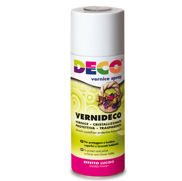 MD_56914 Vernice spray - trasparente - effetto laccato e ceramico - 400ml - DECO - immagine 1
