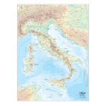 Carta geografica Italia - scolastica - murale - Belletti