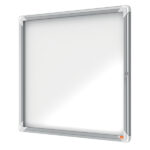 Bacheca per esterni - fondo magnetico bianco - 6 fogli A4 - orizzontale - Nobo