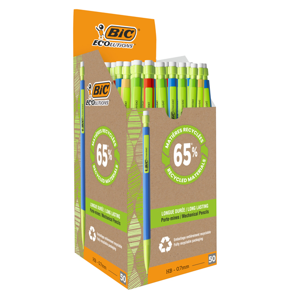 MD_57765 Portamine Matic Ecolution - mina 0,7mm - fusto colori assortiti - Bic - conf. 50 pezzi - immagine 1