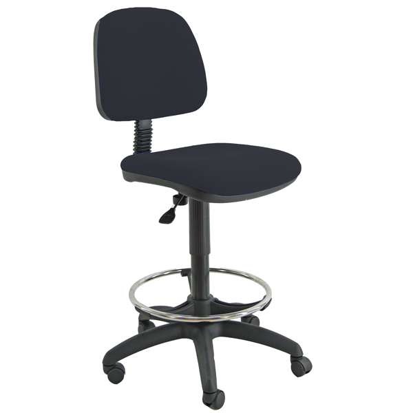 MD_58064 Sedia Tecnigrafo Esos E4S - con poggiapiedi e ruote - nero - Unisit - immagine 1