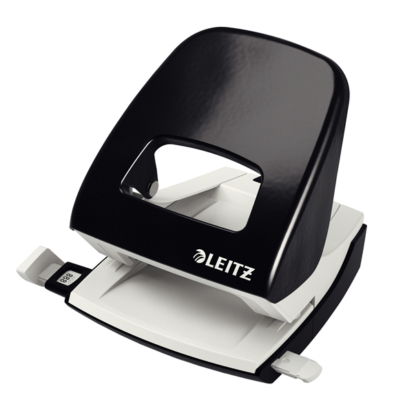 MD_58557 Perforatore 5008 - passo 8 cm - max 30 fogli - 2 fori - nero - Leitz - immagine 1