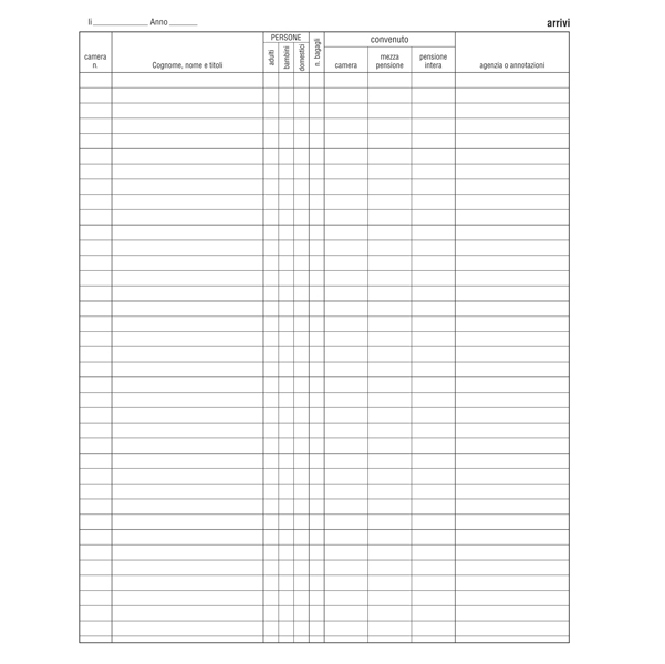 MD_59660 Registro arrivi/partenze - 31 x 24,5cm - 46pg - Edipro - immagine 1