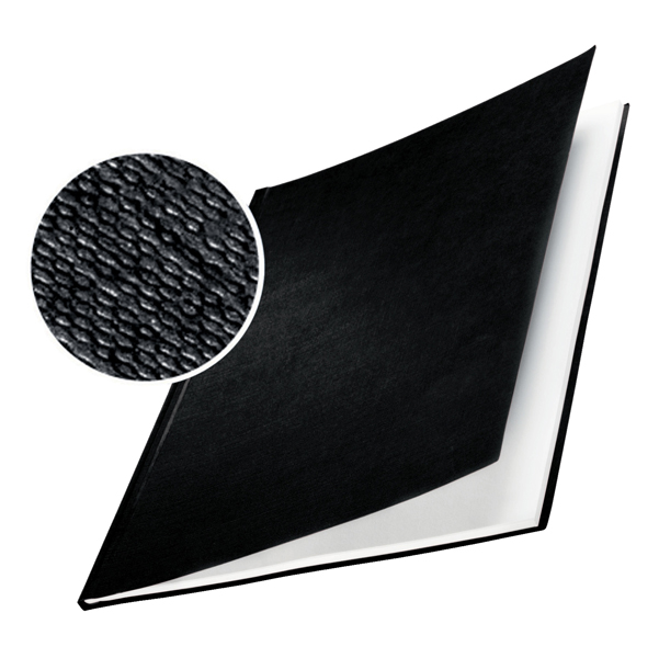 MD_60075 Copertine Impressbind - rigide - 10,5 mm - finitura lino - nero - Leitz - scatola 10 pezzi - immagine 1