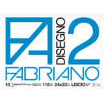 Album F2 - 24 x 33 cm - 10 fogli - 110 gr - quadretto 5mm - punto metallo - Fabriano