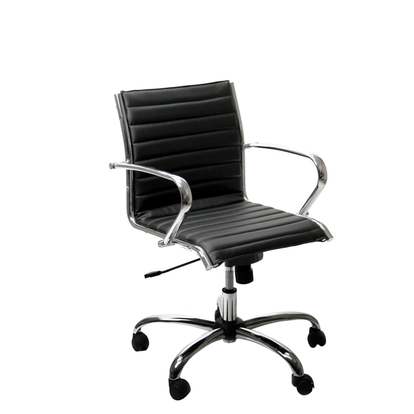 MD_60903 Poltrona direzionale Pollux new PND - pelle - con ruote e braccioli - nero - Unisit - immagine 1