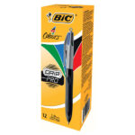 Penna a sfera scatto multifunzione 4 Colours Grip Pro - punta 1,0mm - nero, blu, rosso, verde  - Bic