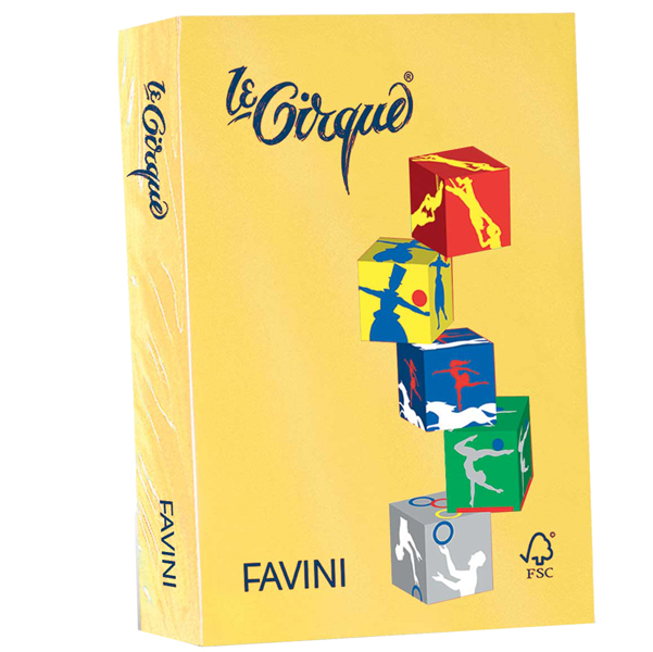 MD_61526 Carta Le Cirque - A3 - 80 gr - giallo sole 202 - Favini - conf. 500 fogli - immagine 1