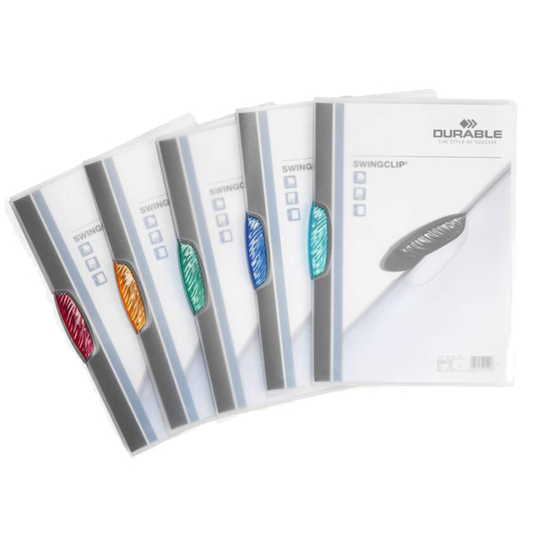 MD_61611 Cartellina con clip Swingclip - A4 - PP - trasparente - Durable - conf. 5 pezzi - immagine 1