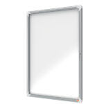 Bacheca per esterni - fondo magnetico bianco - 9 fogli A4 - verticale - Nobo