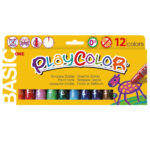 Tempera solida in stick Playcolor - 10gr - colori assortiti - Instant - astuccio 12 stick