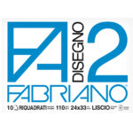 Album F2 - 24 x 33 cm - 10 fogli - 110 gr - liscio squadrato - punto metallo - Fabriano