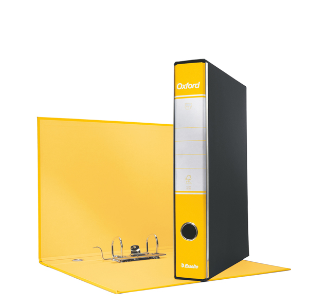 MD_63415 Registratore Oxford G84 - dorso 5 cm - protocollo 23 x 33 cm - giallo - Esselte - immagine 1