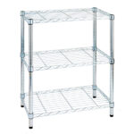 Libreria Archimede Light - 3 ripiani - acciaio cromato - 36x60x75 cm - Serena Group