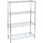 Libreria Archimede Light - 4 ripiani - acciaio cromato - 36 x 90 x 137 cm - Serena Group