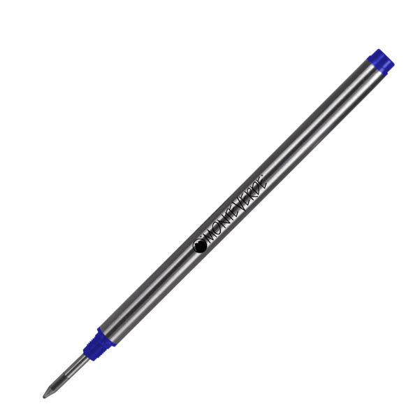 MD_64799 Refill in metallo per roller Montblanc - punta fine - blu - Monteverde - conf. 2 pezzi - immagine 1