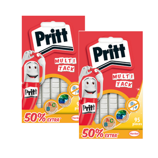 MD_65591 Gommini adesivi Multi-Tack - riutilizzabili - bianco - Pritt - conf. 95 pezzi - immagine 1