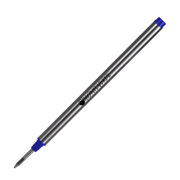 MD_65619 Refill in metallo per roller Montblanc - punta media - blu - Monteverde - conf. 2 pezzi - immagine 1