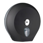 Dispenser carta igienica Ecolored rotolo Mini Jumbo - 27 x 12,8 x 27,3 cm - rotolo diametro 23 cm - vesuvian black - Mar Plast