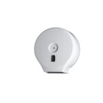 Dispenser carta igienica Basica rotolo Mini Jumbo - 28,2 x 12 x 29,4 cm - rotolo diametro 23 cm - bianco - Medial