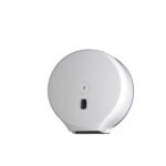 Dispenser carta igienica Basica rotolo Maxi Jumbo - 34,7 x 13,7 x 35,5 cm - rotolo diametro 30 cm - bianco - Medial