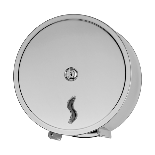 MD_67495 Dispenser carta igienica Brinox rotolo Mini Jumbo - 26 x 12,7 x 26,5 cm -rotolo diametro 23 cm - acciaio inox - Medial - immagine 1