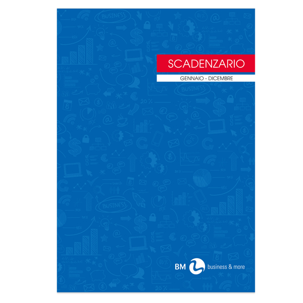 MD_67686 Scadenzario Gennaio/Dicembre - uso mano - 17 x 24cm - 24 fogli - BM - immagine 1