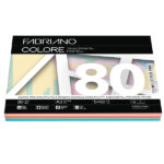 Carta Fabriano Colore - A3 - 80 gr - mix 5 colori tenui - Fabriano - conf. 250 fogli