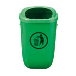 Cestino gettacarte Classic - da esterni - 40,4 x 34,8 x 74,5 cm - 50 L - PP - verde - Medial