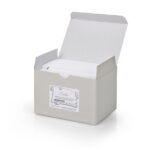 Scatola 100 biglietti + 100 buste - Lutto - bianco - 9 x 14 cm - Rex Sadoch