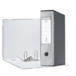 Registratore Eurofile G55 - dorso 8 cm - protocollo 23 x 33 cm - grigio metallizzato - Esselte