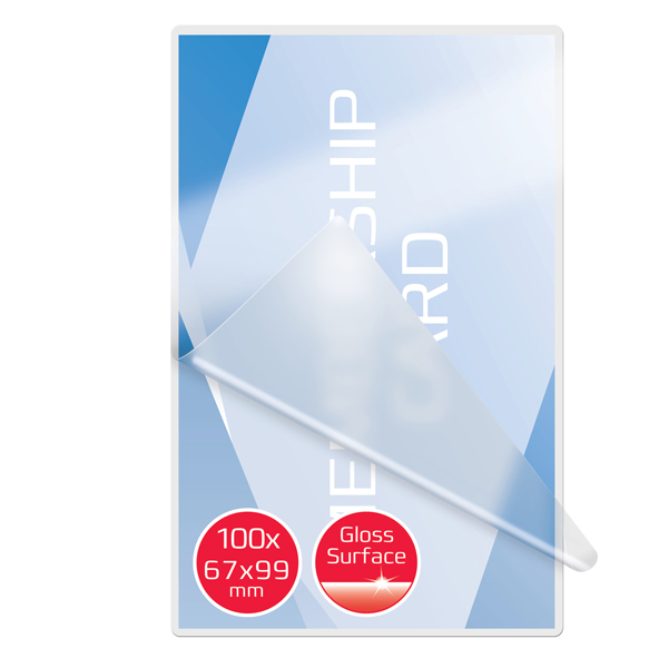 MD_69699 Pouches per plastificazione - badge - 67x99 mm - 2x125 micron - GBC - conf. 100 pezzi - immagine 1