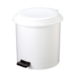 Pattumiera a pedale Ruf - PP - 12 L - diametro 27 cm - altezza 34 cm - bianco - Medial