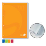Blocco notes BM90 - A4 - collato lato lungo - 1 rigo - 50fg - 90gr - 4fori - copertina 250gr - BM