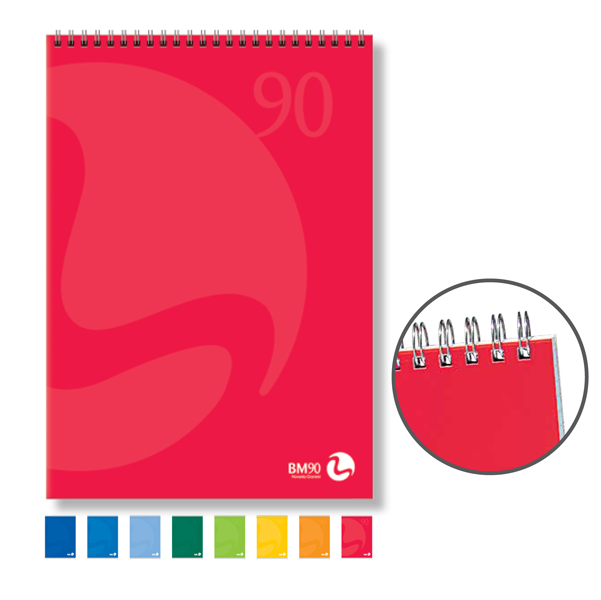 MD_71152 Blocco notes Color - spiralato lato corto - 5mm - 210 x 297mm - 90gr - 50 fogli - BM - immagine 1