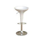 Sgabello bar - ABS/acciaio cromato - 35x45x55/78 cm - bianco - Serena Group