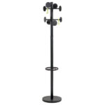 Appendiabiti Stand3 - 8 posti - 175 x 37 cm - nero - Alba