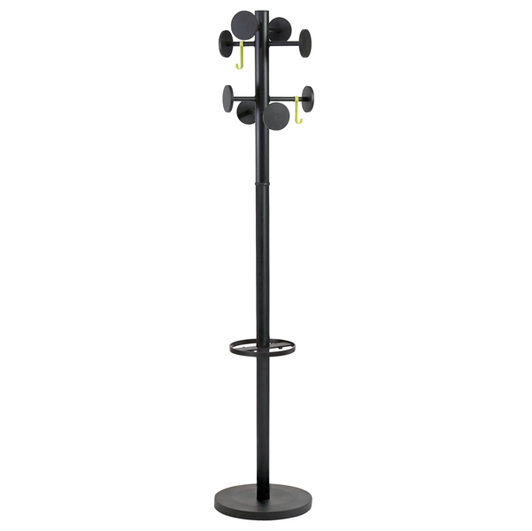 MD_71270 Appendiabiti Stand3 - 8 posti - 175 x 37 cm - nero - Alba - immagine 1