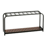 Portaombrelli Multi - 16 posti - 100,2 x 26 x 52,5 cm - nero/acciaio - Medial