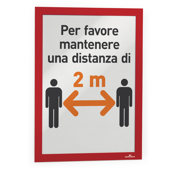 MD_71564 Cornice espositiva Duraframe - A4 - 21 x 29,7 cm - rosso - Durable - immagine 1
